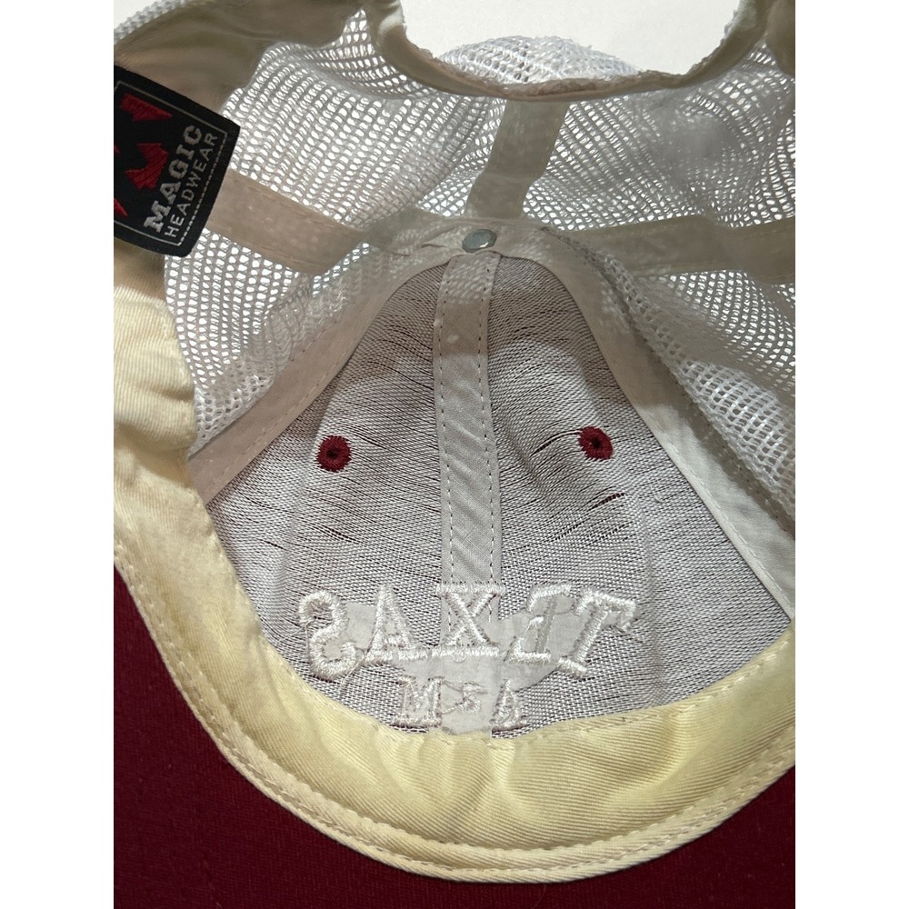 Vintage Texas‎ A&M Maroon White Trucker Hat Adult Baseball Cap Aggies - Picture 7 of 8